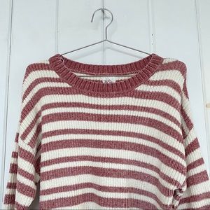 velvet pink stripe knit 💗
